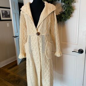 Cream OliOeco Happy Hoodie Coat